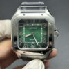 Cartier Santos  Cartier 40mm SS 1:1 Best Edition Green Dial on SS SmartLinks Bracelet MIYOTA 9015