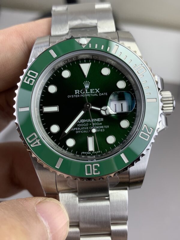 Submariner 116610 LV Green Ceramic 1:1 Best Edition 904L Steel on SS Bracelet DD3135