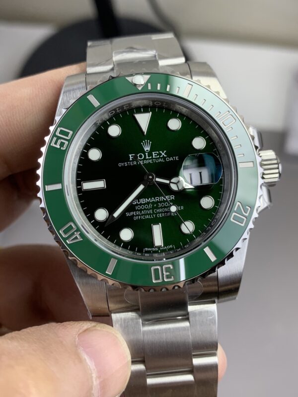 Submariner 116610 LV Green Ceramic 1:1 Best Edition 904L Steel on SS Bracelet DD3135