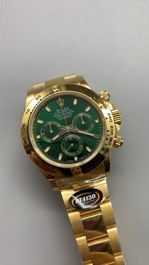 Daytona Cosmograph Daytona 40mm Yellow Gold Green 4130Movement