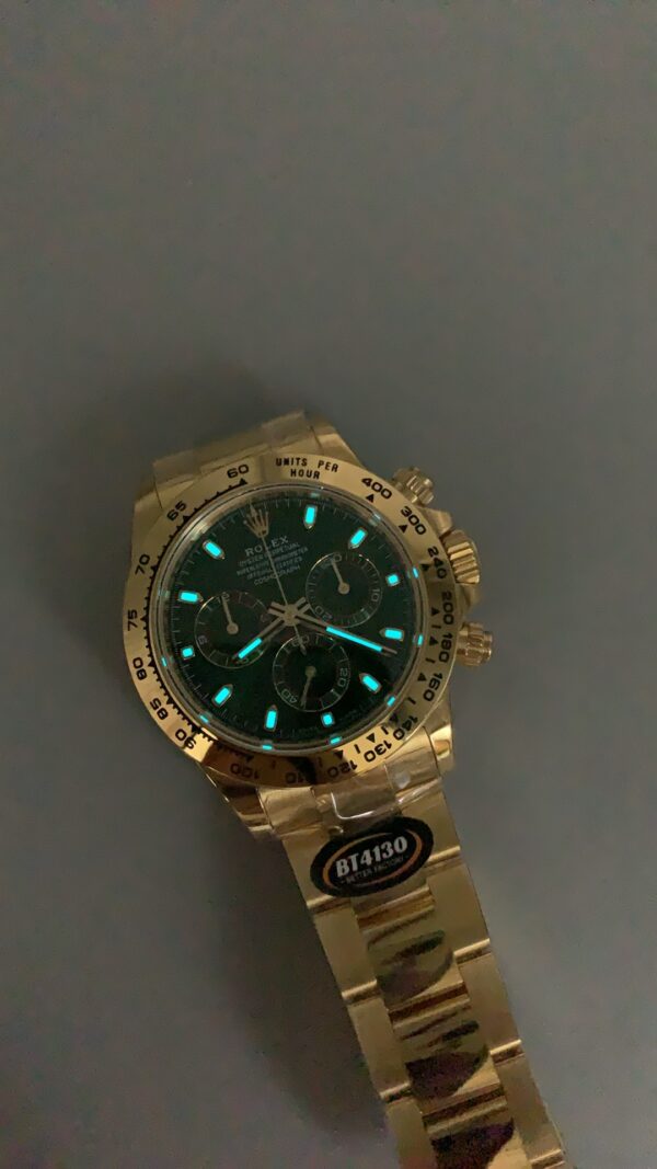 Daytona Cosmograph Daytona 40mm Yellow Gold Green 4130Movement