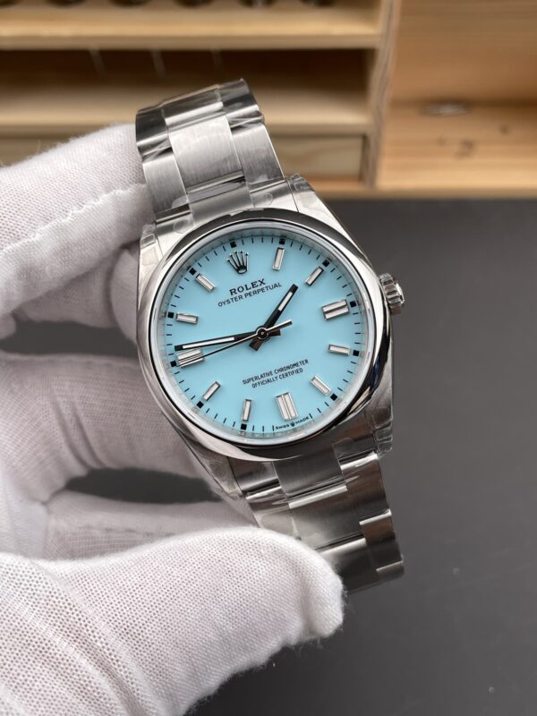 Oyster Perpetual 126000 3 1:1 Best Edition 904L Steel Tiffany Blue Dial DD3230 Movement