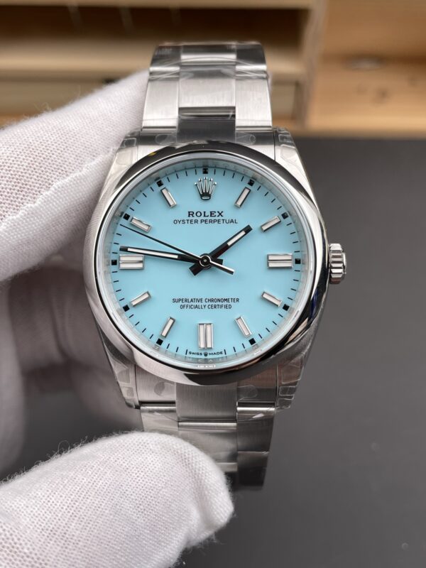 Oyster Perpetual 126000 3 1:1 Best Edition 904L Steel Tiffany Blue Dial DD3230 Movement