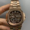 Patek Philippe Nautilus 5712 RG  1:1 Best Edition Brown Dial on RG Bracelet 240 Movement Super Clone