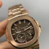 Patek Philippe Nautilus 5712 RG  1:1 Best Edition Brown Dial on RG Bracelet 240 Movement Super Clone