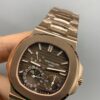 Patek Philippe Nautilus 5712 RG  1:1 Best Edition Brown Dial on RG Bracelet 240 Movement Super Clone