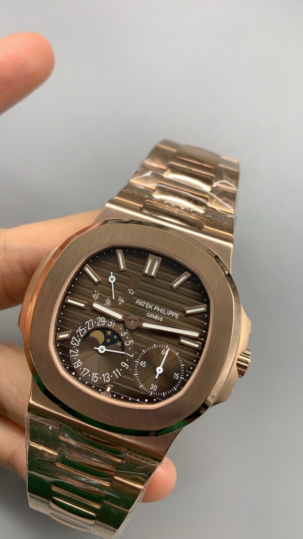 Patek Philippe Nautilus 5712 RG  1:1 Best Edition Brown Dial on RG Bracelet 240 Movement Super Clone