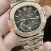 Patek Philippe Nautilus 5712 RG  1:1 Best Edition Brown Dial on RG Bracelet 240 Movement Super Clone