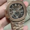 Patek Philippe Nautilus 5712 RG  1:1 Best Edition Brown Dial on RG Bracelet 240 Movement Super Clone