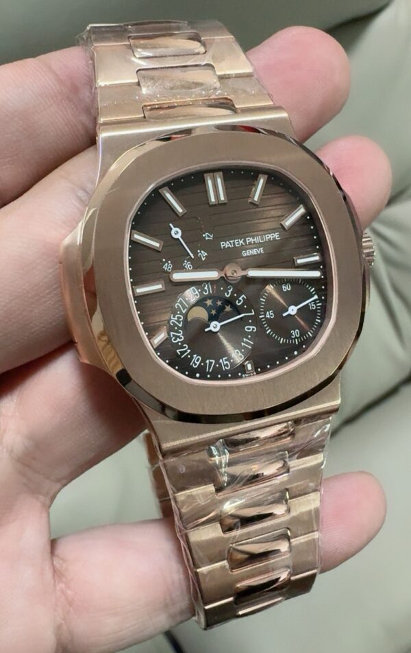 Patek Philippe Nautilus 5712 RG  1:1 Best Edition Brown Dial on RG Bracelet 240 Movement Super Clone