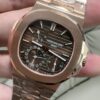 Patek Philippe Nautilus 5712 RG  1:1 Best Edition Brown Dial on RG Bracelet 240 Movement Super Clone