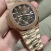 Patek Philippe Nautilus 5712 RG  1:1 Best Edition Brown Dial on RG Bracelet 240 Movement Super Clone