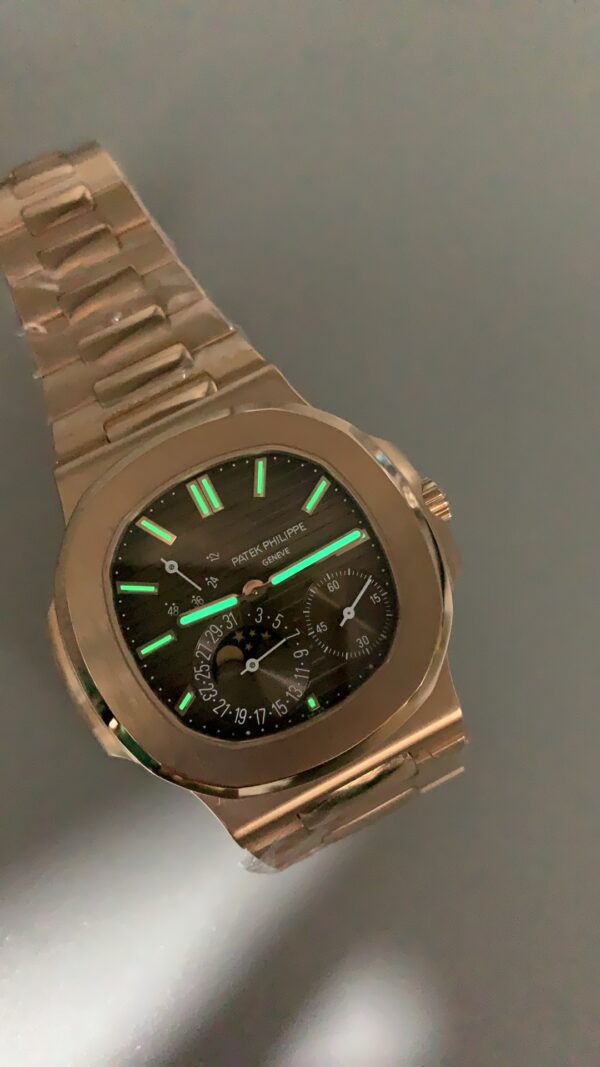 Patek Philippe Nautilus 5712 RG  1:1 Best Edition Brown Dial on RG Bracelet 240 Movement Super Clone