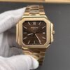 Patek Philippe Cubitus 5821 SS  Best Edition rose gold Brown Dial on SS Bracelet 330Movement Super Clone