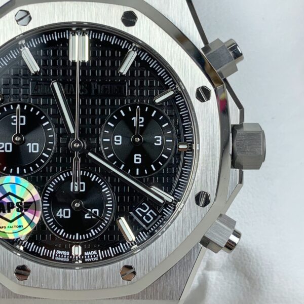 Audemars Piguet Royal Oak Chrono 26240 RG 1:1 Best Edition black Dial on RG Bracelet 4401 Super Clone