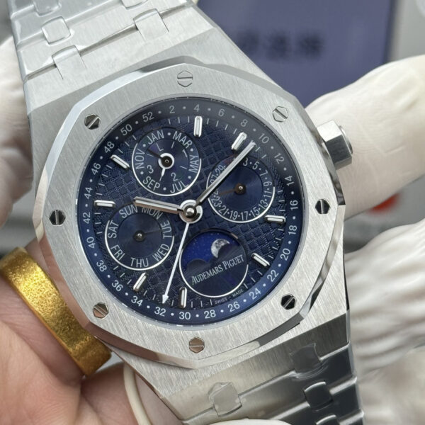 Audemars Piguet Royal Oak 41mm Perpetual Calendar 26574 SS 1:1 Best Editio Blue Dial on SS Bracelet A5134