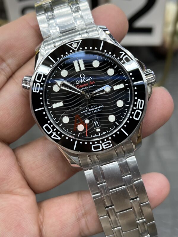 Omega Seamaster Diver 300M  1:1 Best Edition Black Ceramic Black Dial on SS Bracelet 8800 Super Clone