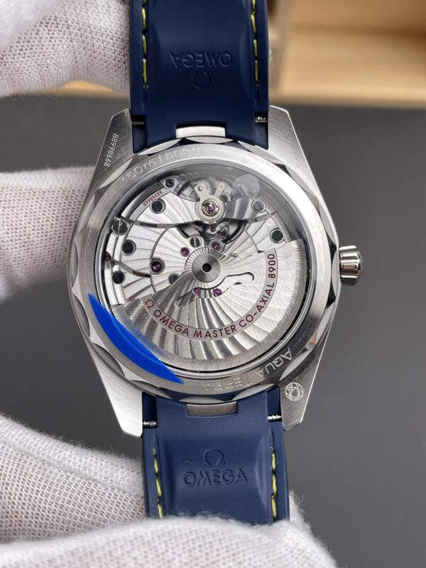 Omega Aqua Terra 41mm  1:1 Best Edition Summer Blue Dial on Blue Rubber Strap A8900 Super Clone