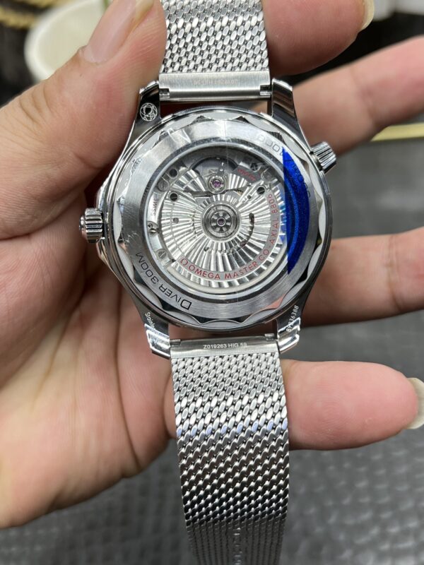 Omega Seamaster 300M Diver SS  1:1 Best Edition Silver Dial on SS Mesh Bracelet 8806 Super Clone