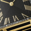 Cartier Santos Dumont 31.4mm SS 1:1 Best Edition gold black Dial on black Leather Strap A157