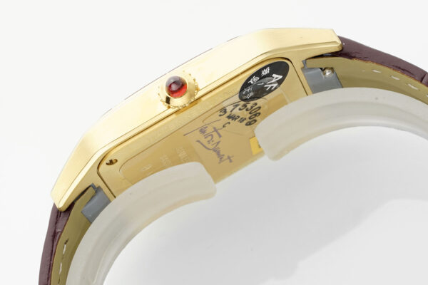 Cartier Santos Dumont 31.4mm SS 1:1 Best Edition  gold case  white Dial on red Leather Strap A157