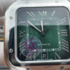 Cartier Santos  Cartier 40mm SS 1:1 Best Edition Green Dial on SS SmartLinks Bracelet MIYOTA 9015