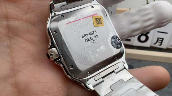 Cartier Santos  Cartier 40mm SS 1:1 Best Edition Green Dial on SS SmartLinks Bracelet MIYOTA 9015