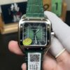 Cartier Santos 40mm SS 1:1 Best Edition Green Dial on SS SmartLinks Leather Strap MIYOTA 9015