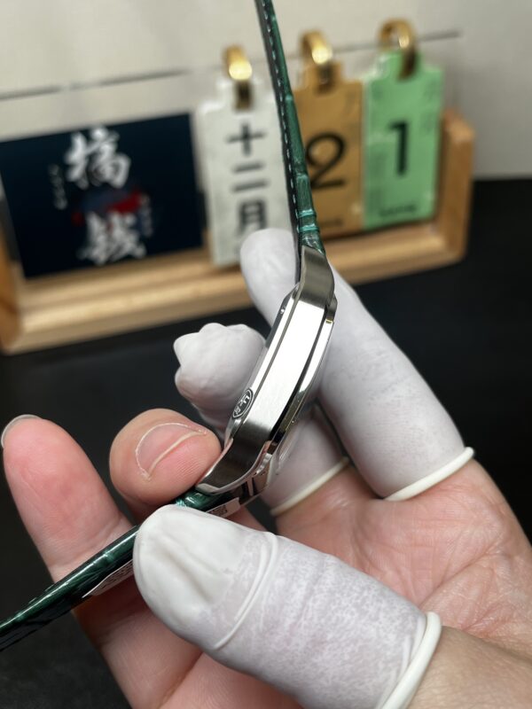 Cartier Santos 40mm SS 1:1 Best Edition Green Dial on SS SmartLinks Leather Strap MIYOTA 9015