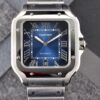 Cartier Santos  40mm SS  1:1 Best Edition Blue Dial on SS SmartLinks Bracelet MIYOTA 9015