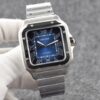 Cartier Santos  40mm SS  1:1 Best Edition Blue Dial on SS SmartLinks Bracelet MIYOTA 9015