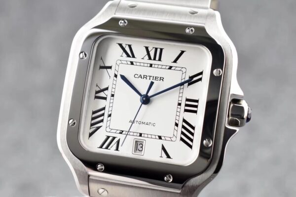 Cartier Santos  40mm SS  1:1 Best Edition white Dial on SS SmartLinks Bracelet MIYOTA 9015