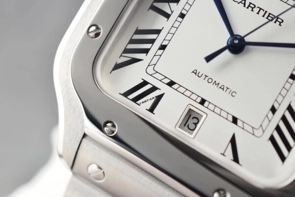 Cartier Santos  40mm SS  1:1 Best Edition white Dial on SS SmartLinks Bracelet MIYOTA 9015
