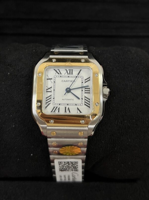 Cartier Santos  35mm SS  1:1 Best Edition white Dial on SS SmartLinks Bracelet MIYOTA 9015