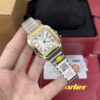 Cartier Santos  35mm SS  1:1 Best Edition white Dial on SS SmartLinks Bracelet MIYOTA 9015