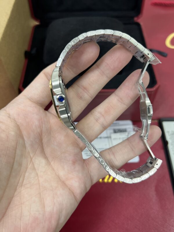 Cartier Santos  35mm SS  1:1 Best Edition white Dial on SS SmartLinks Bracelet MIYOTA 9015