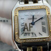 Cartier Panthère Ladies gold 27mm SS/YG  1:1 Best Edition Shells Dial on SS/YG Bracelet Ronda Quartz