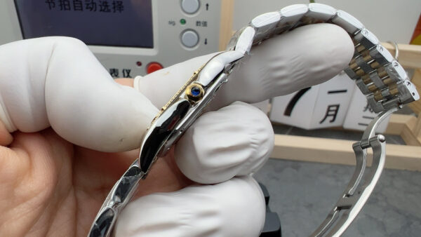 Cartier Panthère Ladies gold 27mm SS/YG  1:1 Best Edition Shells Dial on SS/YG Bracelet Ronda Quartz