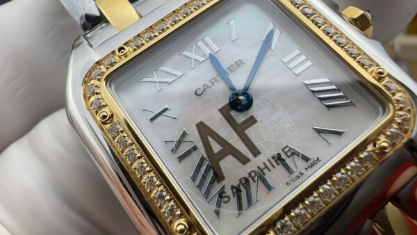 Cartier Panthère Ladies gold 27mm SS/YG  1:1 Best Edition Shells Dial on SS/YG Bracelet Ronda Quartz