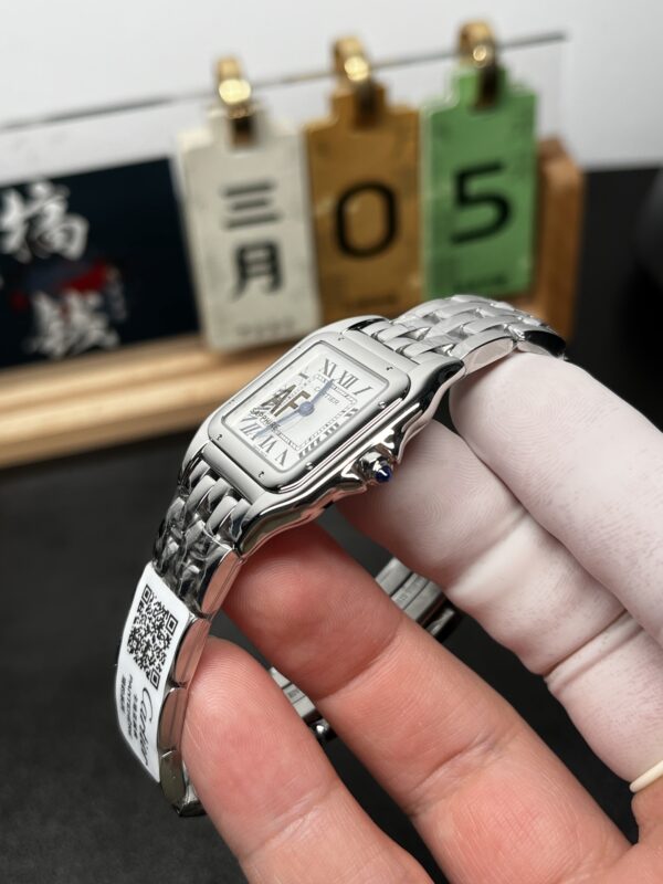 Cartier Panthère Ladies  27mm SS/YG  1:1 Best Edition white Dial on SS/YG Bracelet Ronda Quartz