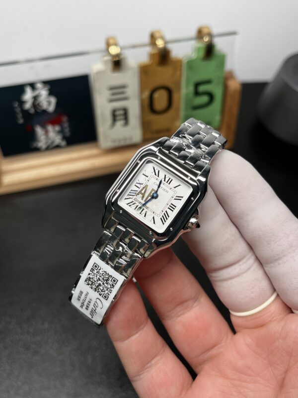 Cartier Panthère Ladies  27mm SS/YG  1:1 Best Edition white Dial on SS/YG Bracelet Ronda Quartz